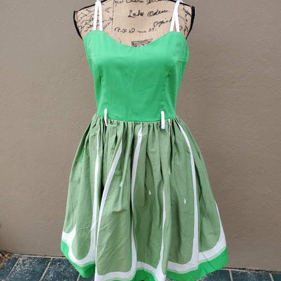 lime green swing dress